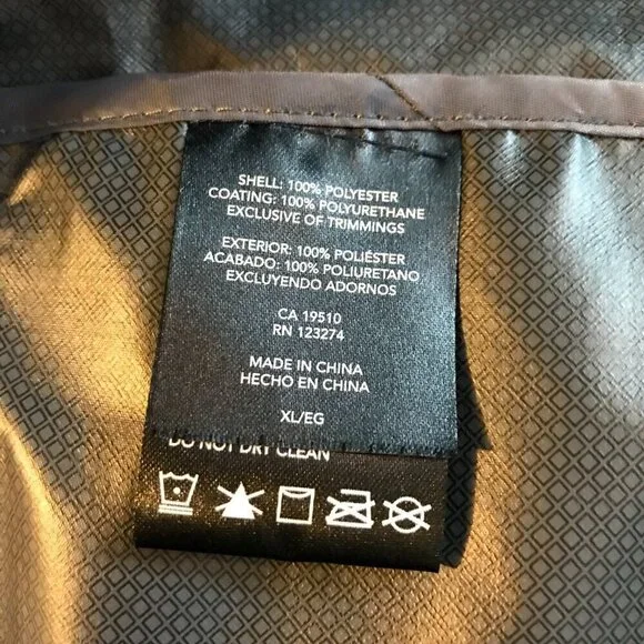 Paradox lightweight rain jacket with hood. Navy with allover pattern.  Size XL - Picture 8 of 11